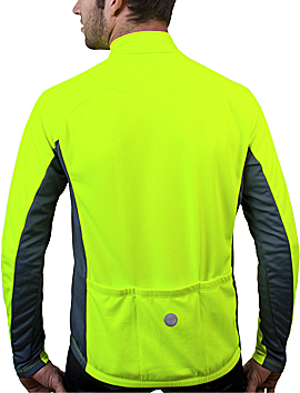 cycling jersey pockets sleeve mens reflective fleece zip jerseys pocket flourescent yellow colors