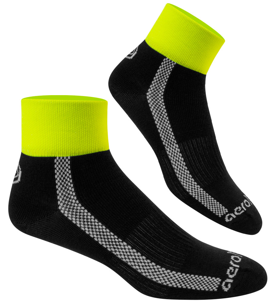 Men's Safety Yellow and Black Performance Socks