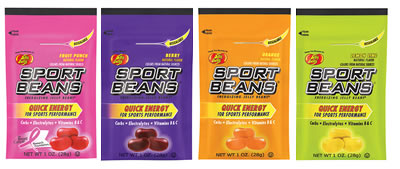 four flavors available in Jelly Belly Sport Beans