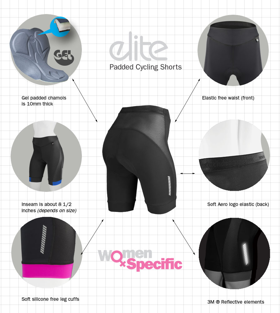 ATD Women's Elite Bike Shorts Made in the USA
